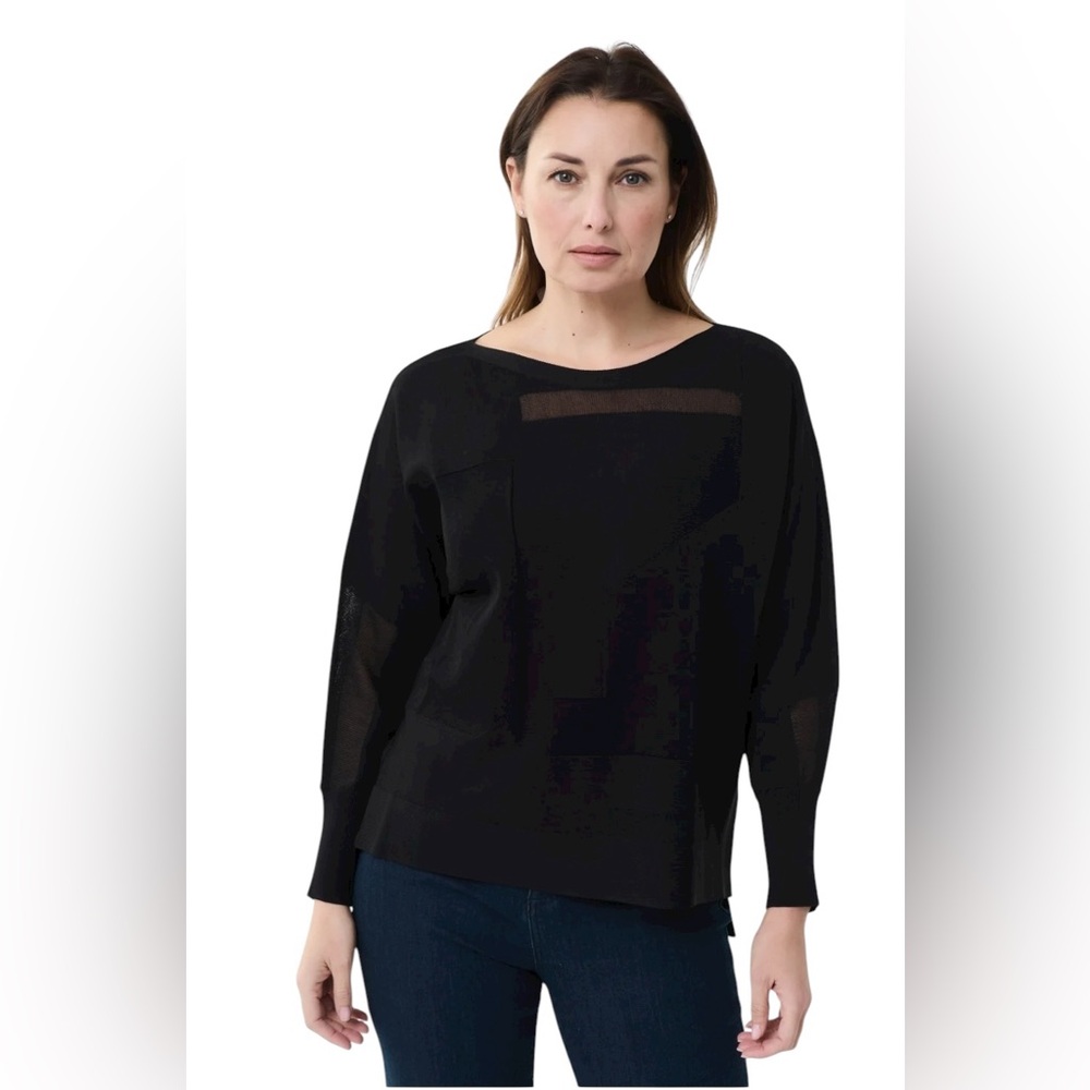 JOSEPH RIBKOFF Black Knit Top 221909B